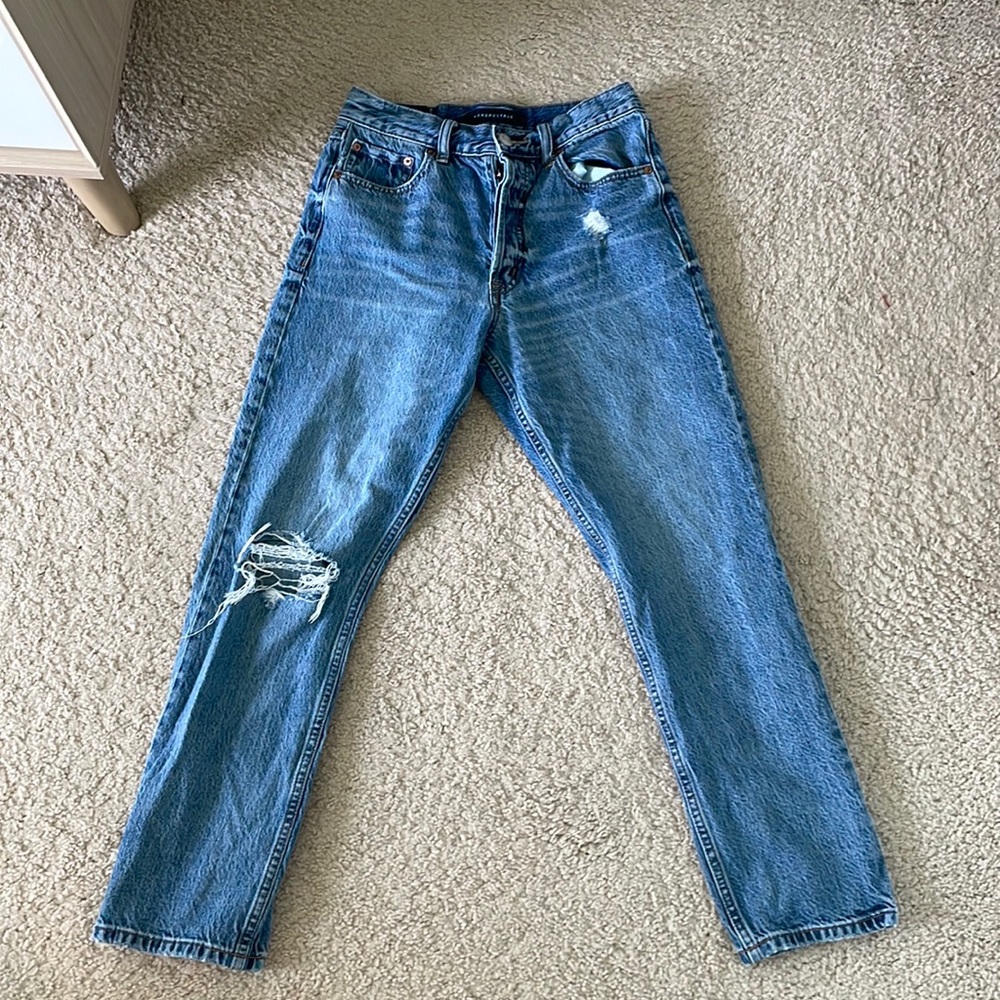 90’s super high rise straight jeans